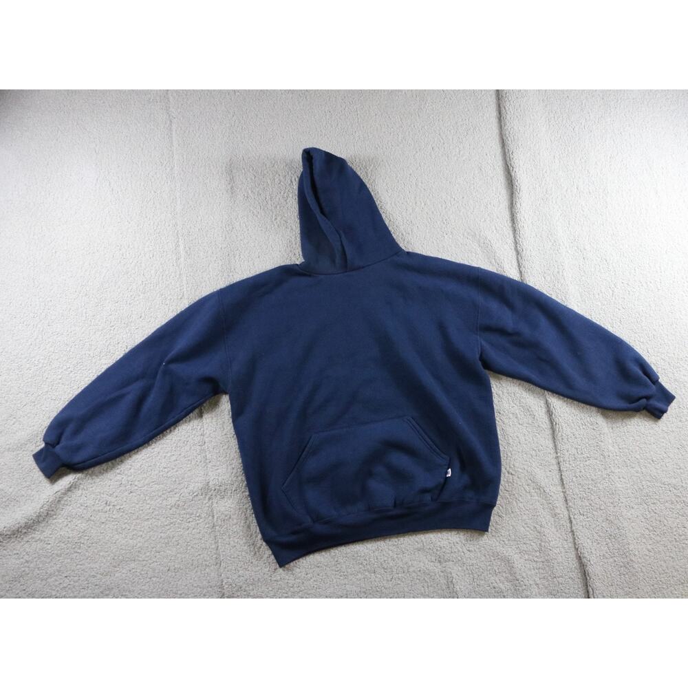 Russell Hoodie Vintage XL Blue Kangaroo Pocket Pull Over Sweatshirt USA